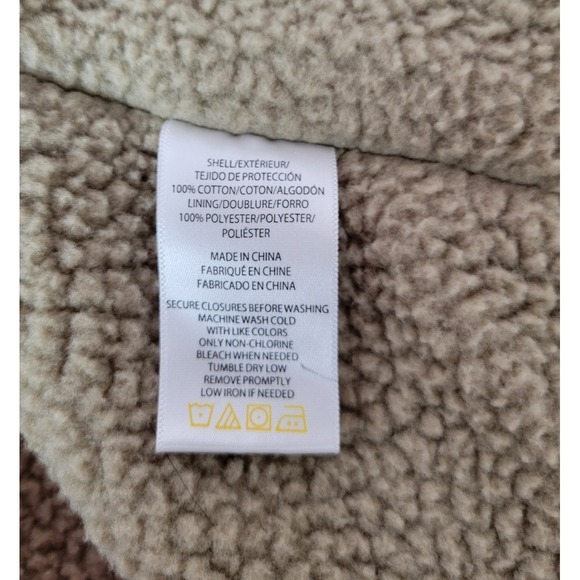 Wolverine Mens Upland Cotton‎ Canvas Twill Sherpa Lined Vest Jacket Taupe Large - Picture 8 of 11